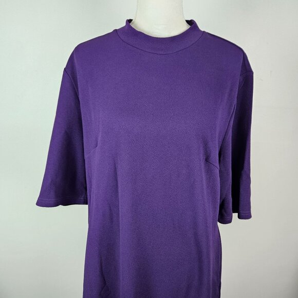 Floerns Womens Plus Size 2X  Mock Neck Short Sleeve Bodycon Pencil Midi Dress - Picture 5 of 9